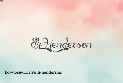 Elli Henderson
