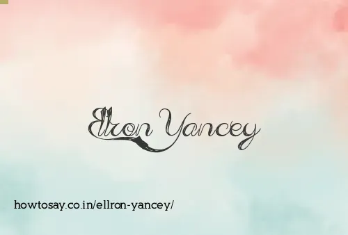 Ellron Yancey