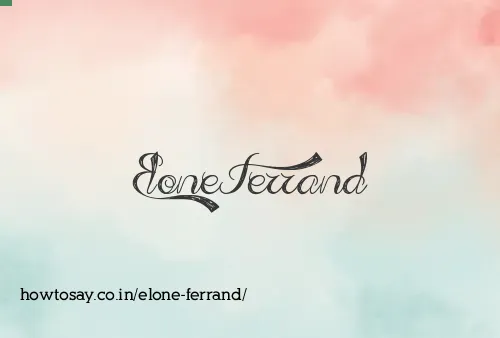 Elone Ferrand