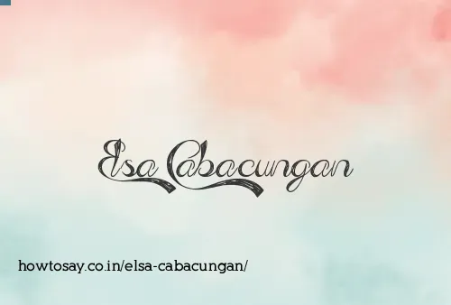 Elsa Cabacungan