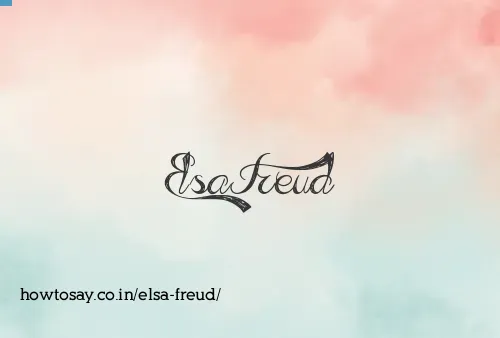 Elsa Freud