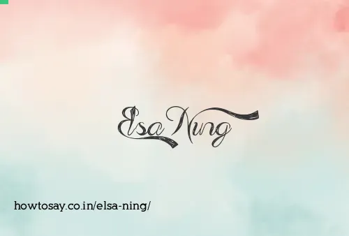 Elsa Ning