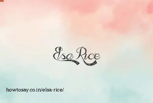 Elsa Rice