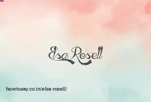 Elsa Rosell