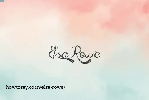 Elsa Rowe