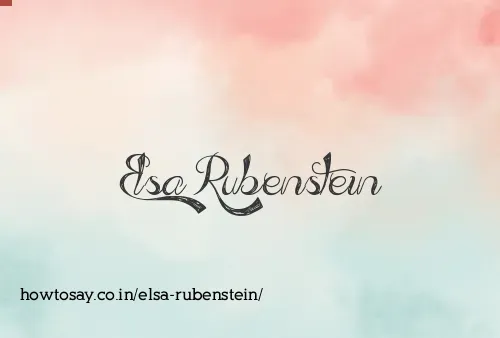 Elsa Rubenstein