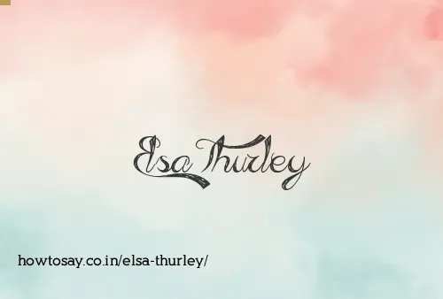 Elsa Thurley
