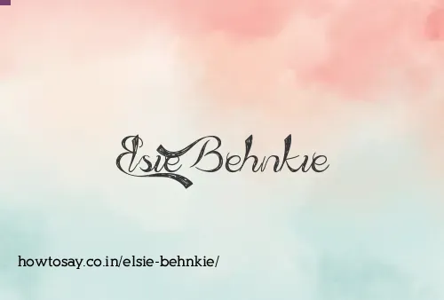 Elsie Behnkie