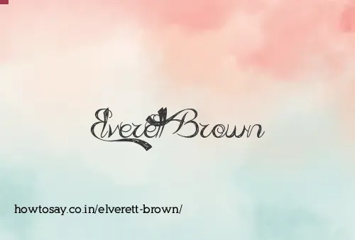 Elverett Brown