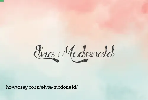 Elvia Mcdonald