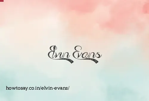 Elvin Evans