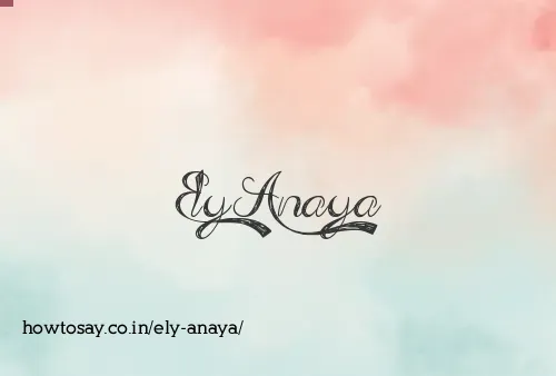 Ely Anaya