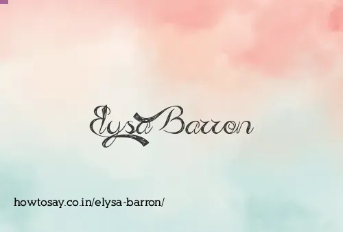 Elysa Barron