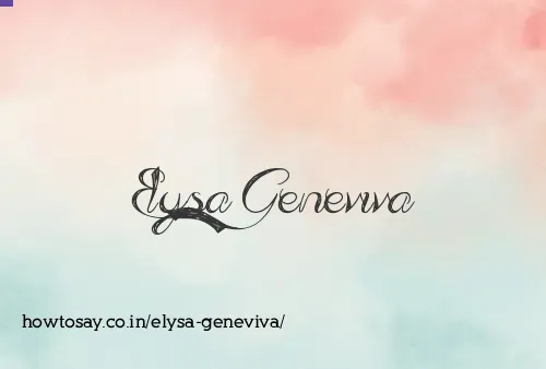 Elysa Geneviva