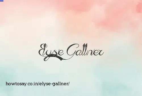 Elyse Gallner