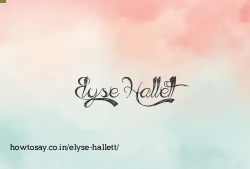 Elyse Hallett