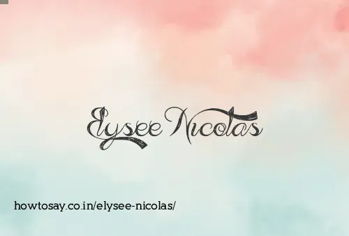 Elysee Nicolas