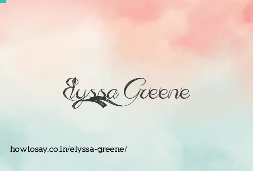Elyssa Greene