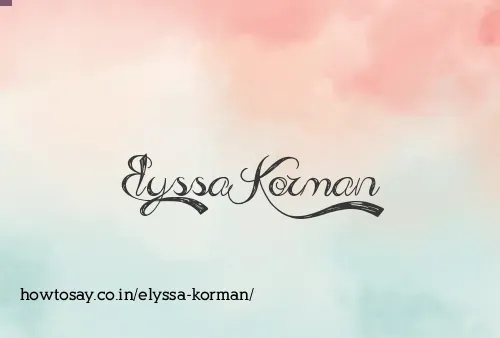 Elyssa Korman