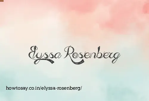 Elyssa Rosenberg