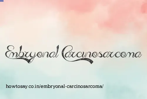 Embryonal Carcinosarcoma