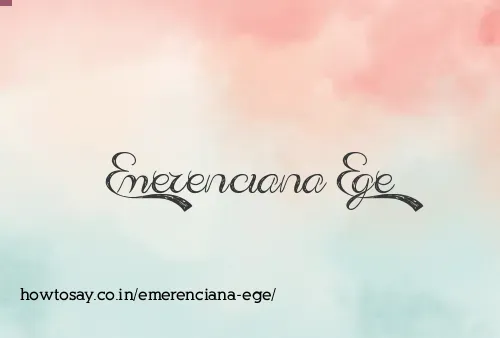 Emerenciana Ege