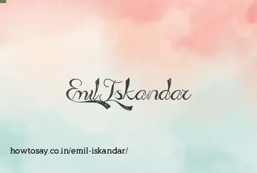 Emil Iskandar