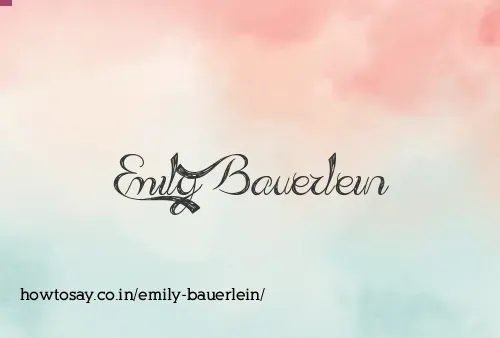 Emily Bauerlein