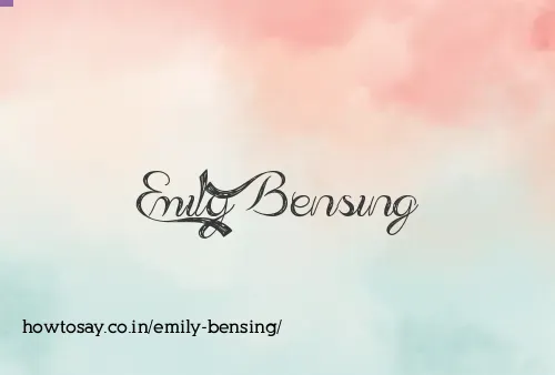 Emily Bensing
