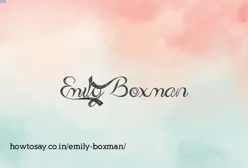 Emily Boxman