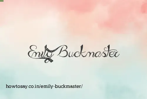 Emily Buckmaster