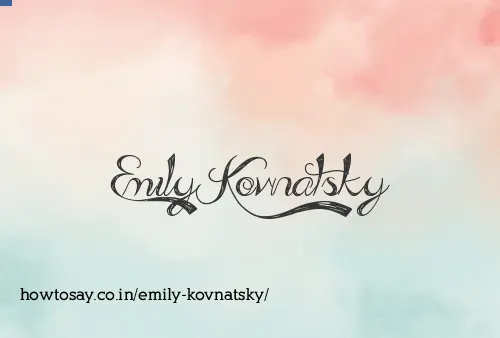 Emily Kovnatsky
