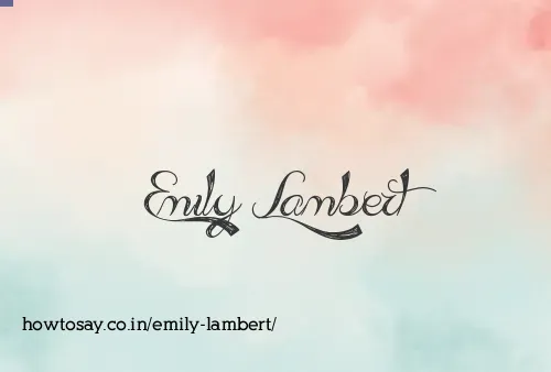 Emily Lambert
