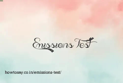 Emissions Test