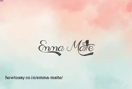 Emma Matte