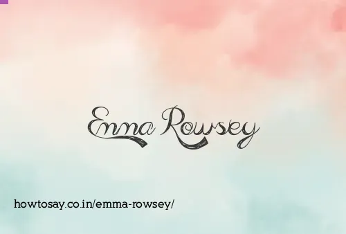 Emma Rowsey