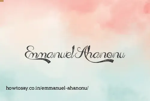 Emmanuel Ahanonu