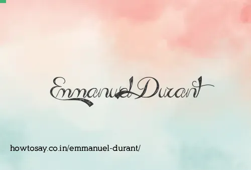 Emmanuel Durant