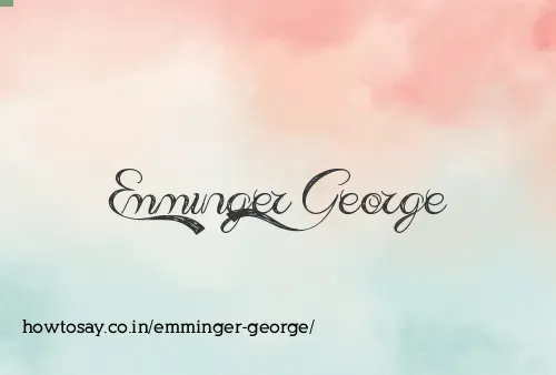 Emminger George
