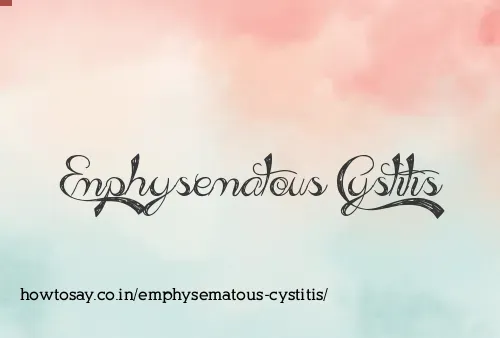 Emphysematous Cystitis