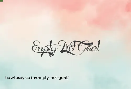 Empty Net Goal