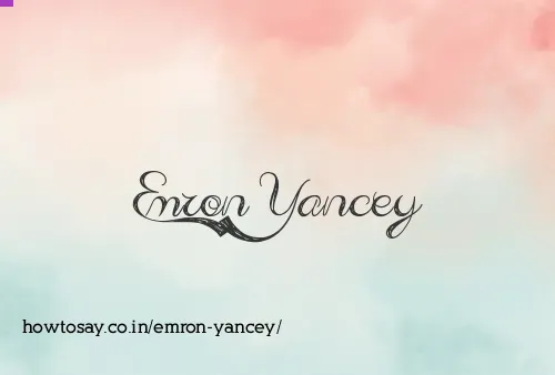 Emron Yancey