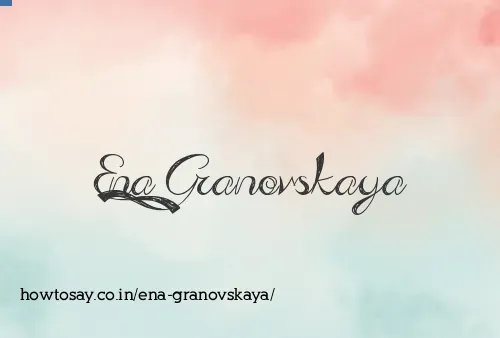 Ena Granovskaya