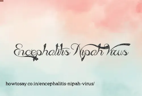 Encephalitis Nipah Virus