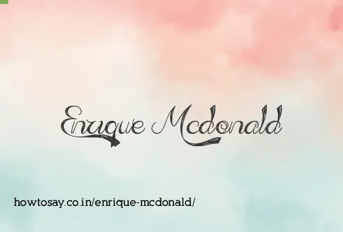Enrique Mcdonald