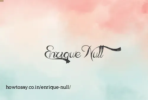 Enrique Null