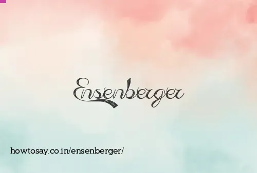 Ensenberger