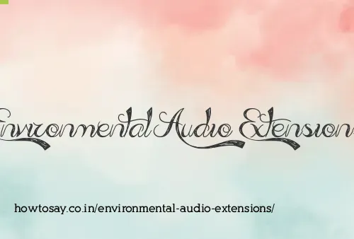Environmental Audio Extensions