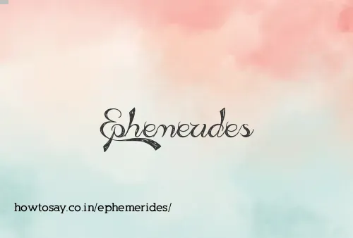 Ephemerides