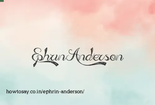 Ephrin Anderson